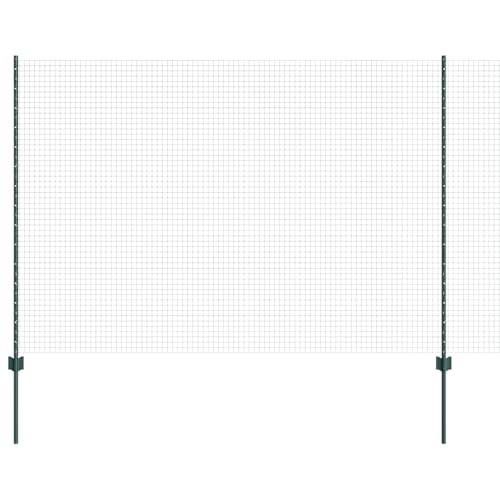vidaXL Geschweißter Drahtzaun mit 11 U-Posts Grün | Schwerlast 1,6X25 m Stahlzaun UV-beständig und erweiterbar Außen Gartenbarriere Robuste industrielle Grundstücksgrenze Metall vidaXL Geschweißter Drahtzaun mit 11 U-Posts Grün | Schwerlast 1,6X25 m Stahlzaun UV-beständig und erweiterbar Außen Gartenbarriere Robuste industrielle Grundstücksgrenze Metall von vidaXL