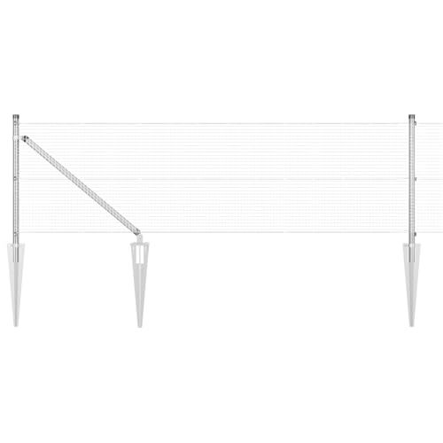 vidaXL Geschweißter Drahtzaun mit 13 Spike-D Posts 0,6X25 m verzinkter Stahl Langlebig und verstellbar Außenzaun Lösung Garten Metall orangefarbene Wohnpaneele verzinktes Netzinstallation vidaXL Geschweißter Drahtzaun mit 13 Spike-D Posts 0,6X25 m verzinkter Stahl Langlebig und verstellbar Außenzaun Lösung Garten Metall orangefarbene Wohnpaneele verzinktes Netzinstallation von vidaXL