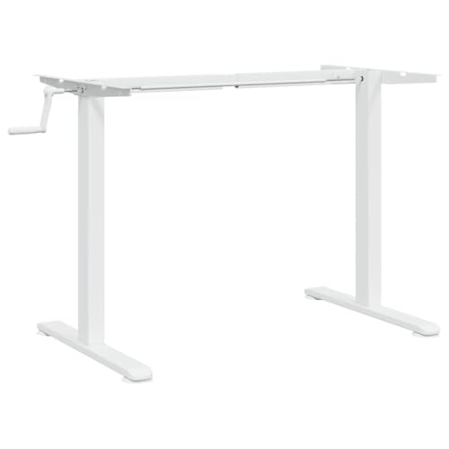 vidaXL Gestell für Sitz-Steh-Schreibtische Weiß (94-135) x60x(70-114) cm von vidaXL