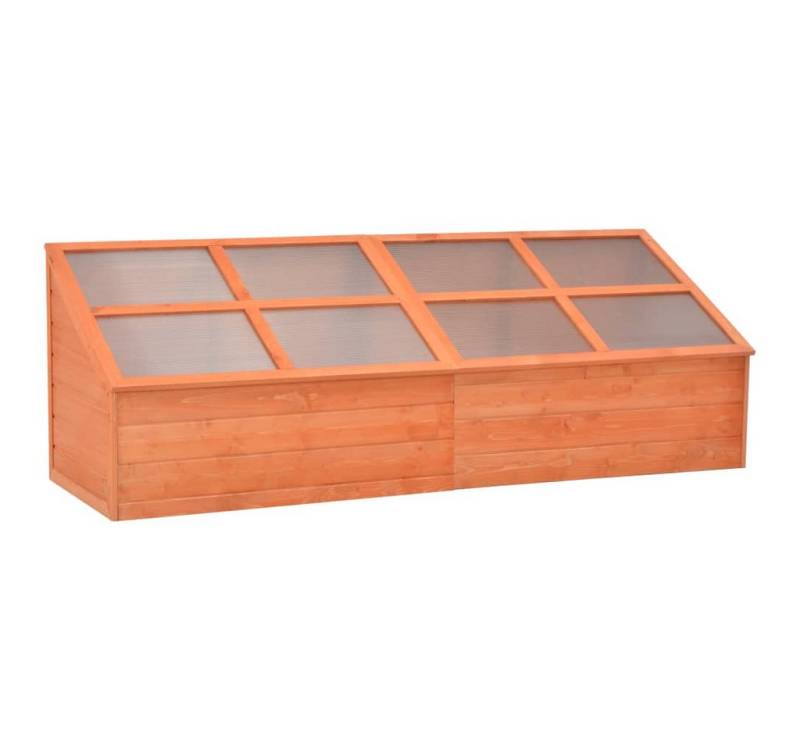 vidaXL Gewächshaus Anzucht Blumen Obst Gemüse Gewächshaus Holz 180x57x62 cm von vidaXL