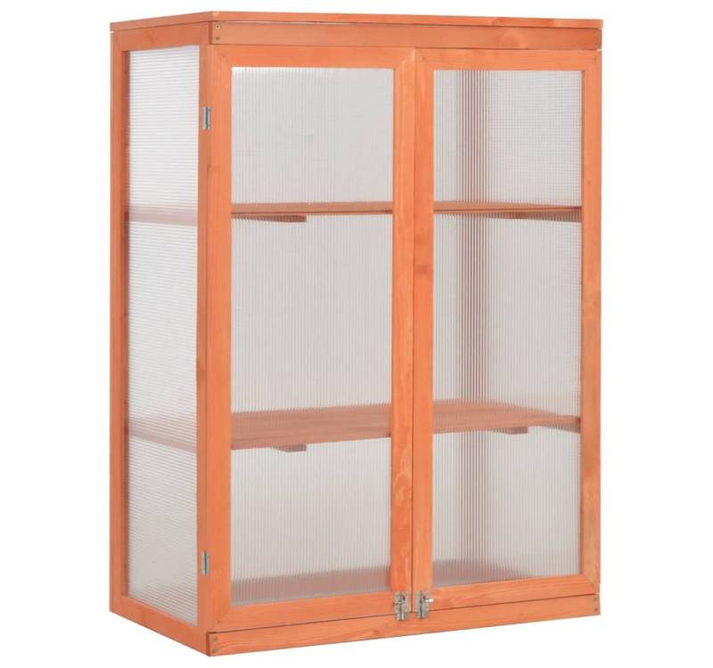 vidaXL Gewächshaus Anzucht Blumen Obst Gemüse Gewächshaus Holz 75x47x109 cm von vidaXL