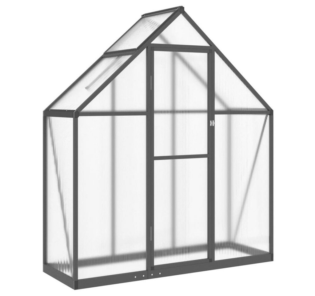 vidaXL Gewächshaus Gewächshaus mit Fundamentrahmen Anthrazit 169x58x195 cm Alu vidaXL Gewächshaus Gewächshaus mit Fundamentrahmen Anthrazit 169x58x195 cm Alu von vidaXL