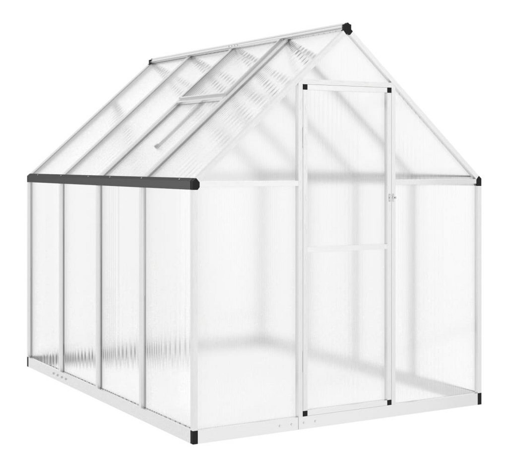 vidaXL Gewächshaus Gewächshaus mit Fundamentrahmen Silber 224x169x195cm Aluminimum vidaXL Gewächshaus Gewächshaus mit Fundamentrahmen Silber 224x169x195cm Aluminimum von vidaXL