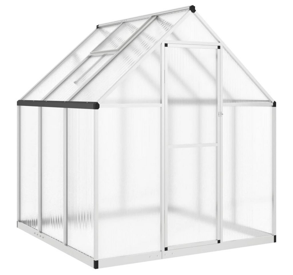 vidaXL Gewächshaus Gewächshaus mit Fundamentrahmen Silbern 169x169x195 cm Alu vidaXL Gewächshaus Gewächshaus mit Fundamentrahmen Silbern 169x169x195 cm Alu von vidaXL