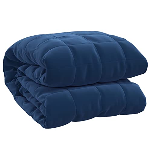 vidaXL Gewichtsdecke Therapiedecke Schwere Decke Schlafhilfe Entspannungsdecke Einschlafhilfe Schwerkraftdecke Blau 120x180cm 5kg Stoff von vidaXL