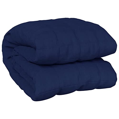 vidaXL Gewichtsdecke Therapiedecke Schwere Decke Schlafhilfe Entspannungsdecke Einschlafhilfe Schwerkraftdecke Blau 235x290cm 15kg Stoff von vidaXL
