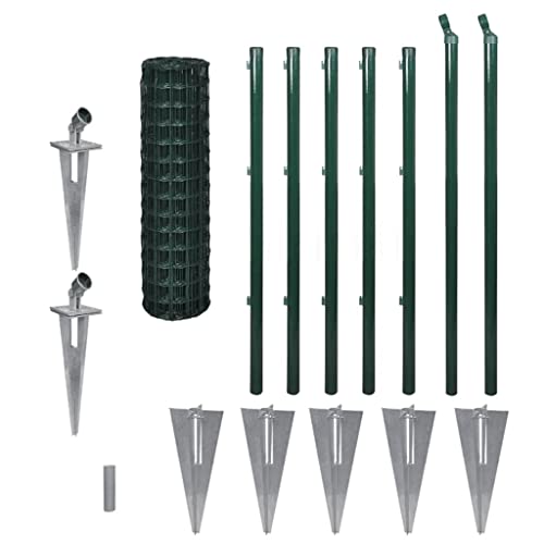 vidaXL Gitterzaun Zaun Zaunset Gartenzaun Zaunsatz Maschendraht Set Metallzaun 10 x 1m von vidaXL