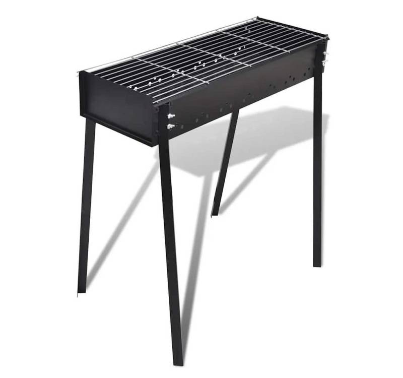 vidaXL Grillkamin BBQ Grill Säulengrill Standgrill Kohlegrill Barbeque Quadratisch von vidaXL