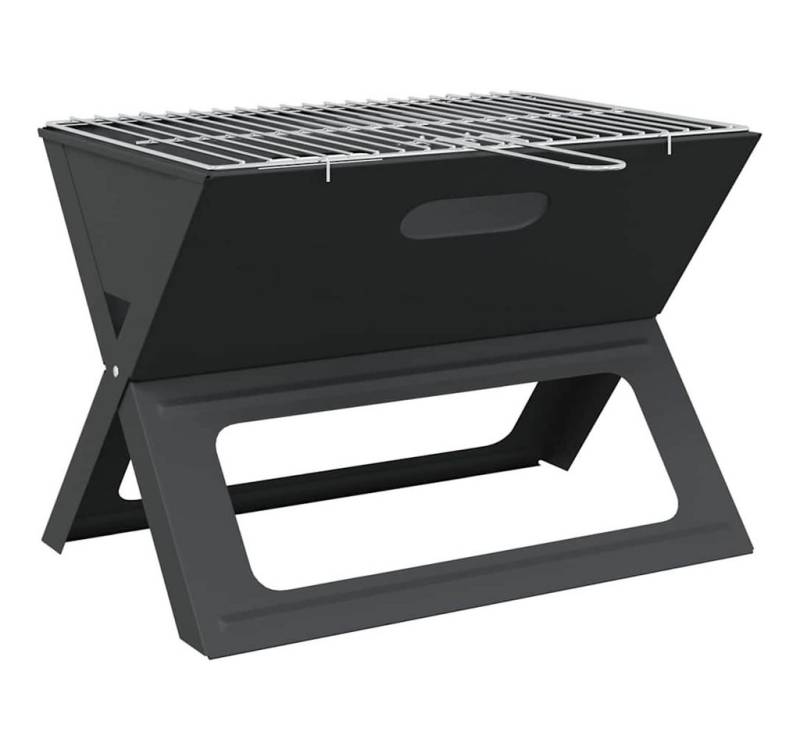 vidaXL Grillkamin Outdoor Grill Schwarz 46 x 30 x 31 cm Stahl von vidaXL