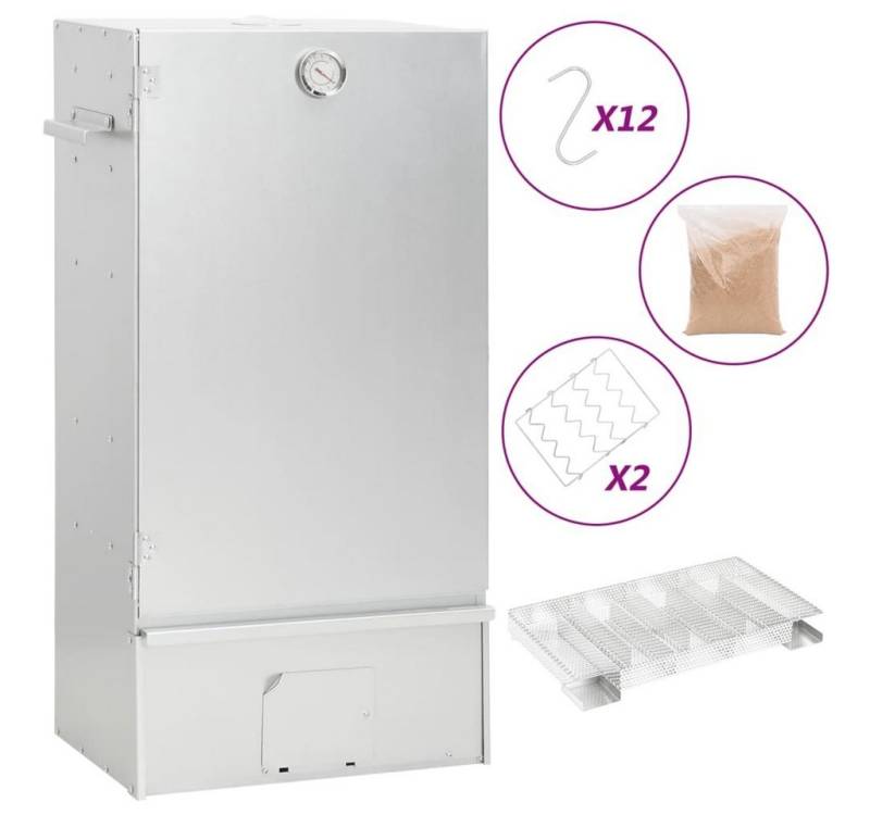 vidaXL Grillkamin Räucherofen mit Kaltrauchgenerator Verzinkter Stahl von vidaXL