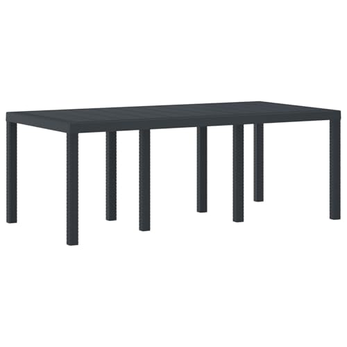 vidaXL Gartentisch Anthrazit 200x100x73 cm Poly Rattan von vidaXL
