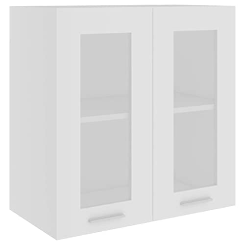 vidaXL Hängeglasschrank Weiß 60x31x60 cm Holzwerkstoff vidaXL Hängeglasschrank Weiß 60x31x60 cm Holzwerkstoff von vidaXL