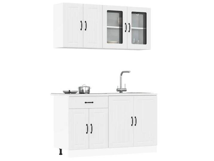 vidaXL Hängeschrank 4-tlg Küchenschrank-Set Kalmar Weiß Holzwerkstoff, weiß von vidaXL