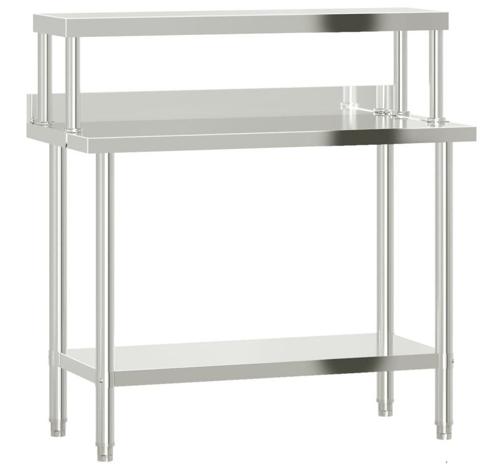 vidaXL Hängeschrank Küchen-Arbeitstisch mit Aufsatzboard 110x55x120 cm Edelstahl vidaXL Hängeschrank Küchen-Arbeitstisch mit Aufsatzboard 110x55x120 cm Edelstahl von vidaXL
