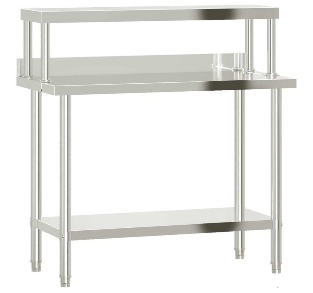 vidaXL Hängeschrank Küchen-Arbeitstisch mit Aufsatzboard 110x55x120 cm Edelstahl vidaXL Hängeschrank Küchen-Arbeitstisch mit Aufsatzboard 110x55x120 cm Edelstahl von vidaXL
