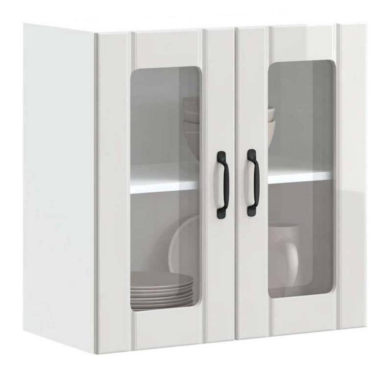 vidaXL Hängeschrank Küchen-Hängeschrank mit Glastür Hochglanz-Weiß Holzwerkstoff vidaXL Hängeschrank Küchen-Hängeschrank mit Glastür Hochglanz-Weiß Holzwerkstoff von vidaXL