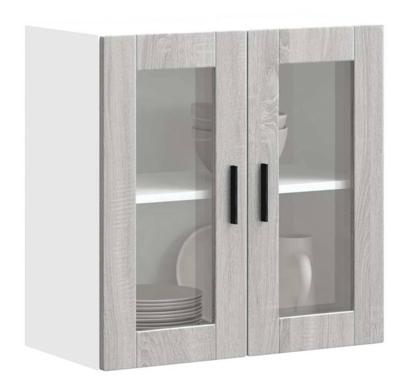 vidaXL Hängeschrank Küchen-Hängeschrank mit Glastür Porto Grau Sonoma von vidaXL