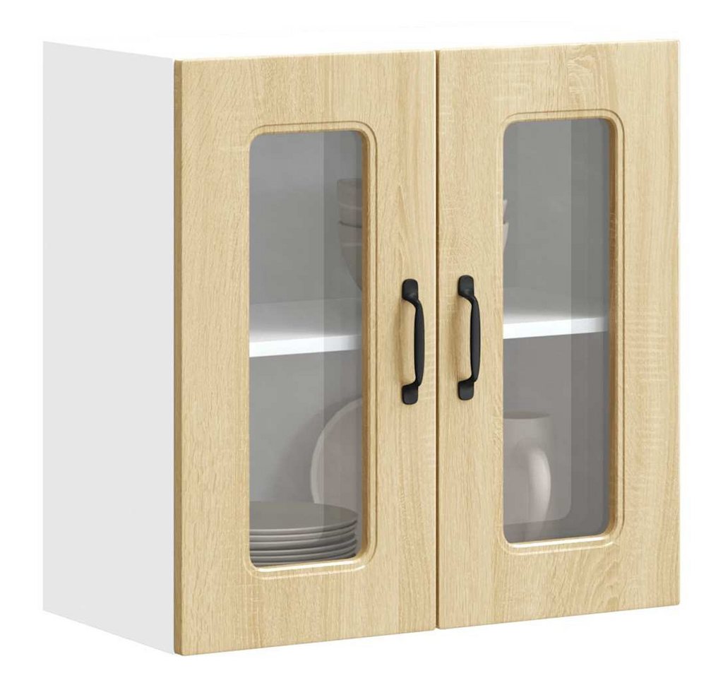 vidaXL Hängeschrank Küchen-Hängeschrank mit Glastür Sonoma-Eiche Holzwerkstoff von vidaXL