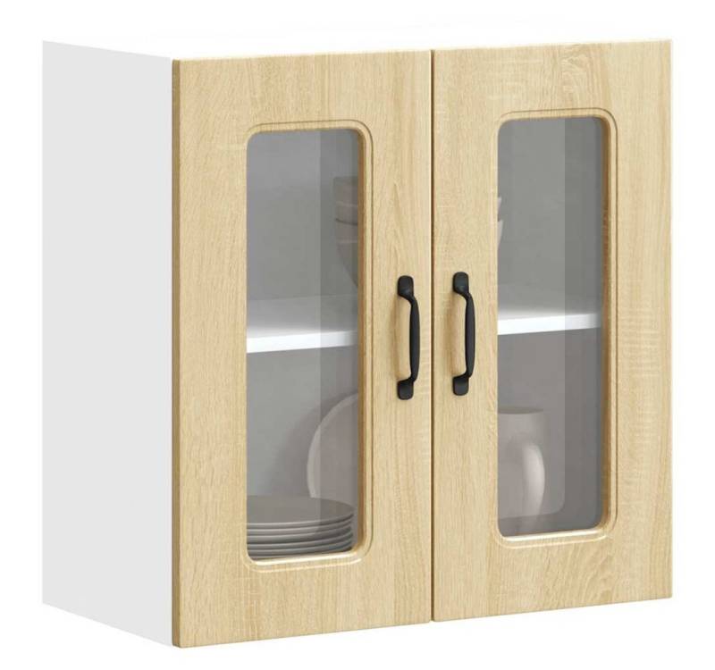 vidaXL Hängeschrank Küchen-Hängeschrank mit Glastür Sonoma-Eiche Holzwerkstoff von vidaXL