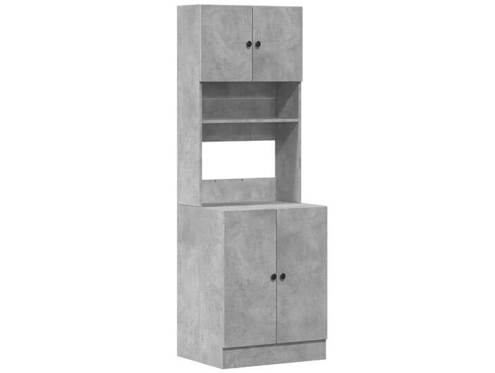 vidaXL Hängeschrank Küchenschrank Betongrau 60x50x180 cm Spanplatte, grau von vidaXL