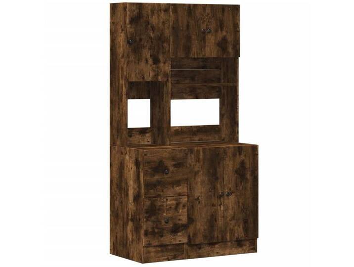 vidaXL Hängeschrank Küchenschrank Räuchereiche 95x50x180 cm Spanplatte, braun von vidaXL