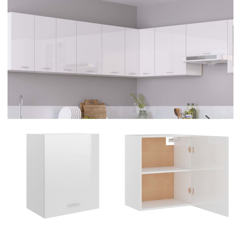 vidaXL Hängeschrank Wandhängeschrank Hochglanz-Weiß 50x31x60 cm Holzwerkstoff vidaXL Hängeschrank Wandhängeschrank Hochglanz-Weiß 50x31x60 cm Holzwerkstoff von vidaXL