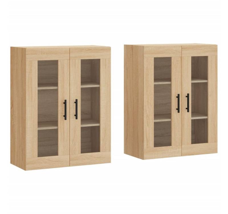 vidaXL Hängeschrank Wandschränke 2 Stk Sonoma Eiche Spanplatte Glas Vitrine Hängeschrank vidaXL Hängeschrank Wandschränke 2 Stk Sonoma Eiche Spanplatte Glas Vitrine Hängeschrank von vidaXL