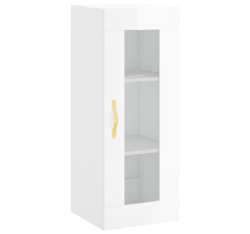 vidaXL Hängeschrank Wandschrank Hochglanz-Weiß 34,5x34x90 cm (1-St) von vidaXL