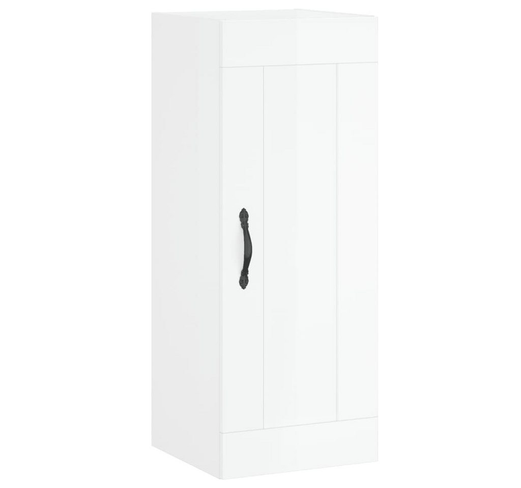 vidaXL Hängeschrank Wandschrank Hochglanz-Weiß 34,5x34x90 cm Holzwerkstoff (1-St) von vidaXL