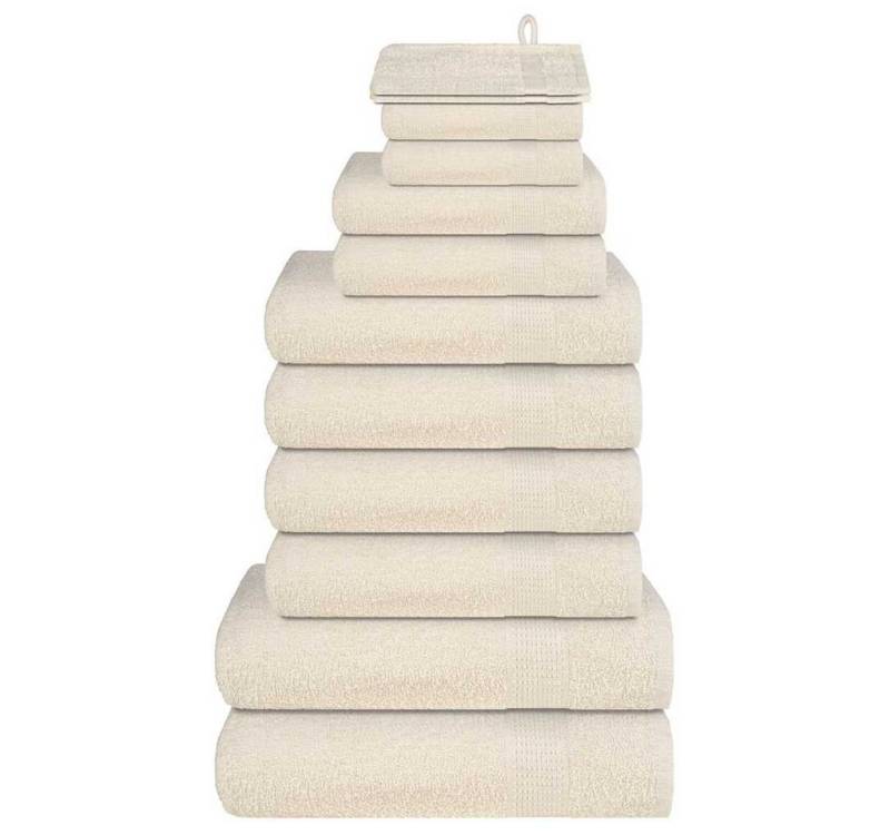 vidaXL Handtuch 12-tlg Handtuch-Set Creme 360 gm² 100 Baumwolle von vidaXL