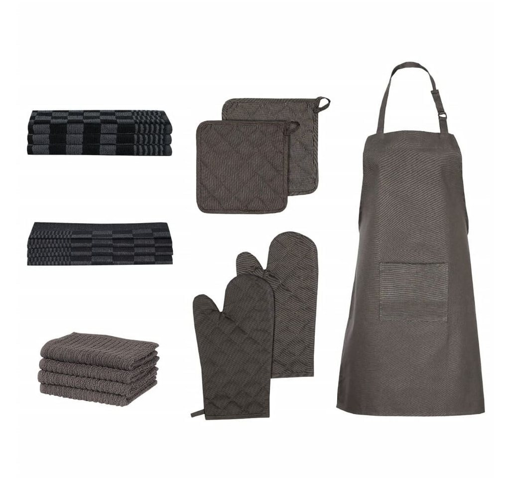 vidaXL Handtuch 15-tlg. Handtuch-Set Ofenhandschuhe & Topfhalter Baumwolle, (15-St) von vidaXL