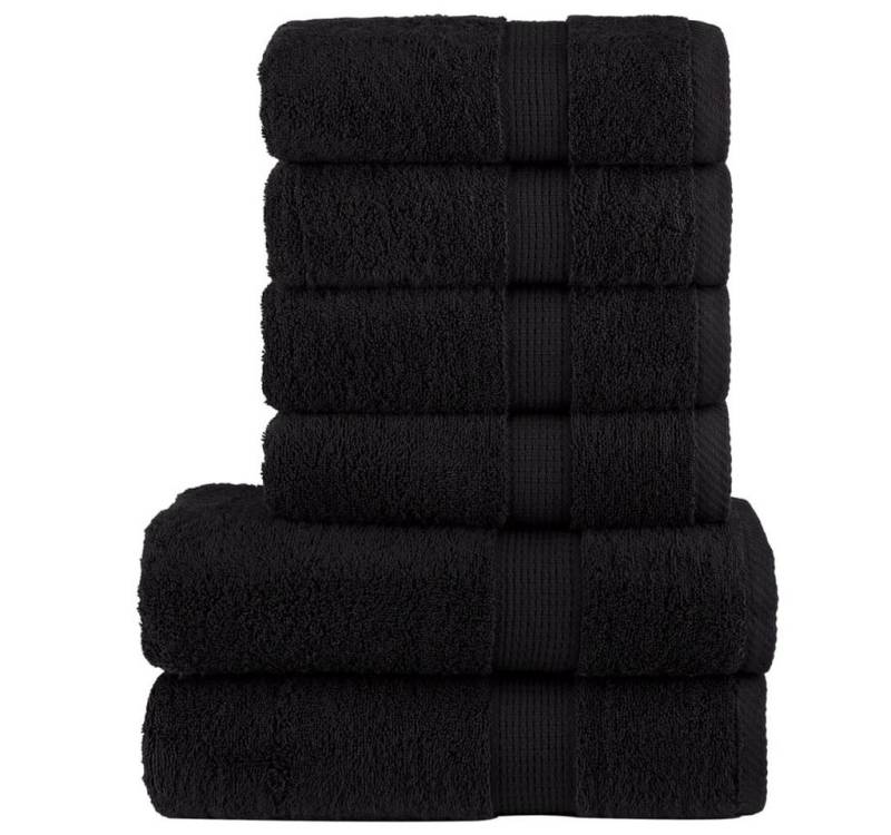 vidaXL Handtuch 6 tlg Premium-Handtuch-Set Schwarz 600 gm² 100 Baumwolle von vidaXL