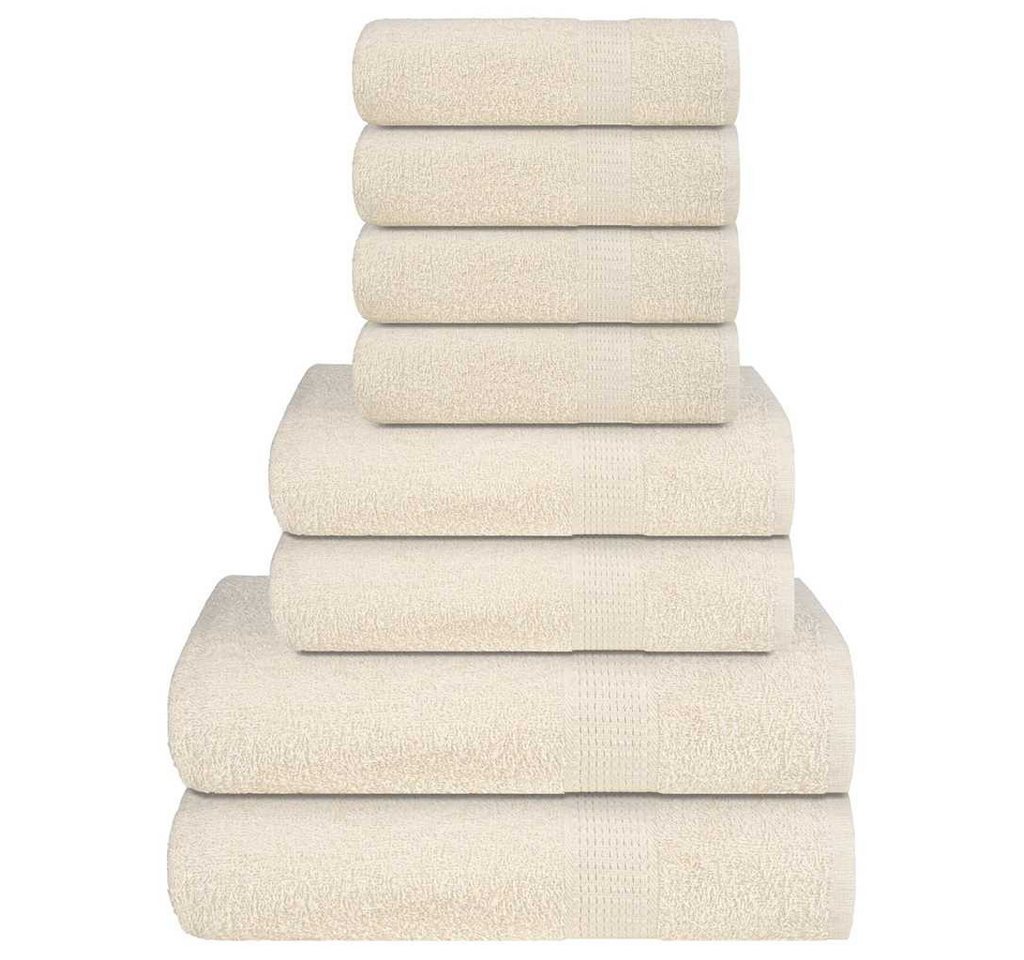 vidaXL Handtuch 8-tlg Handtuch-Set Creme 360 gm² 100 Baumwolle von vidaXL