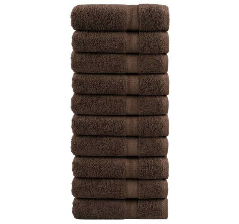 vidaXL Handtuch Premium-Duschtücher 10 Stk Braun 70x140 cm 600 gm² Baumwolle von vidaXL