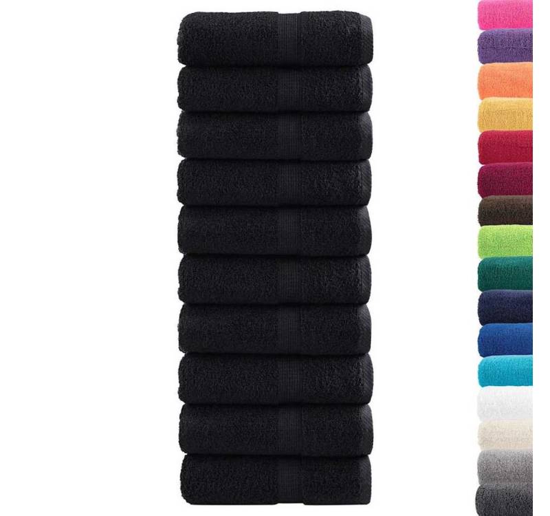 vidaXL Handtuch Premium Seiftücher SOLUND - 50 Stück Schwarz 30x30 cm 550 gm² vidaXL Handtuch Premium Seiftücher SOLUND - 50 Stück Schwarz 30x30 cm 550 gm² von vidaXL