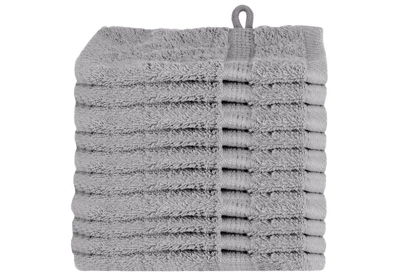 vidaXL Handtuch Waschhandschuhe 10 pcs Grau 15 x 21 cm Baumwolle, (10-St) von vidaXL