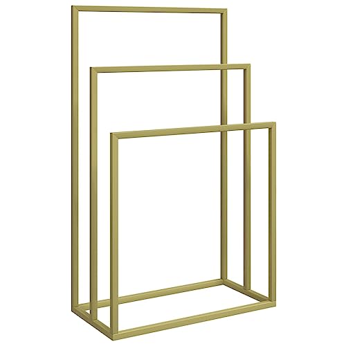 vidaXL Handtuchständer Golden 48x24x79 cm Eisen von vidaXL