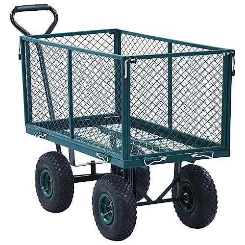vidaXL Handwagen Bollerwagen Gartenwagen Transportwagen Gerätewagen Gartenkarre Transportkarre Wagen Garten Grün 350kg Stahlkonstruktion vidaXL Handwagen Bollerwagen Gartenwagen Transportwagen Gerätewagen Gartenkarre Transportkarre Wagen Garten Grün 350kg Stahlkonstruktion von vidaXL