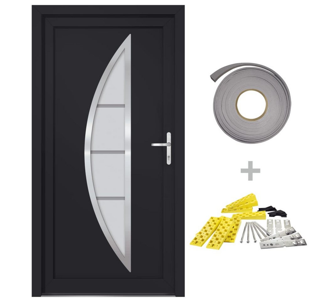 vidaXL Haustür, Eingangstür Anthrazit 108x200 cm PVC vidaXL Haustür, Eingangstür Anthrazit 108x200 cm PVC von vidaXL