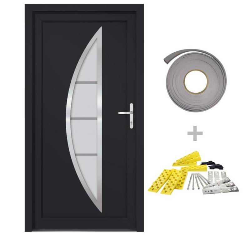 vidaXL Haustür, Eingangstür Anthrazit 108x200 cm PVC vidaXL Haustür, Eingangstür Anthrazit 108x200 cm PVC von vidaXL