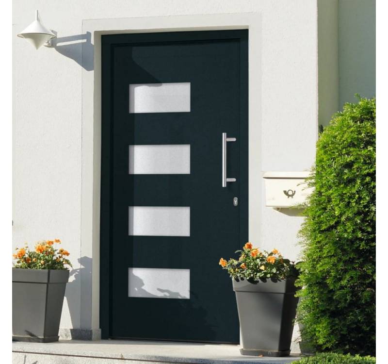 vidaXL Haustür, Haustür Aluminium und PVC Anthrazit 100x200 cm vidaXL Haustür, Haustür Aluminium und PVC Anthrazit 100x200 cm von vidaXL