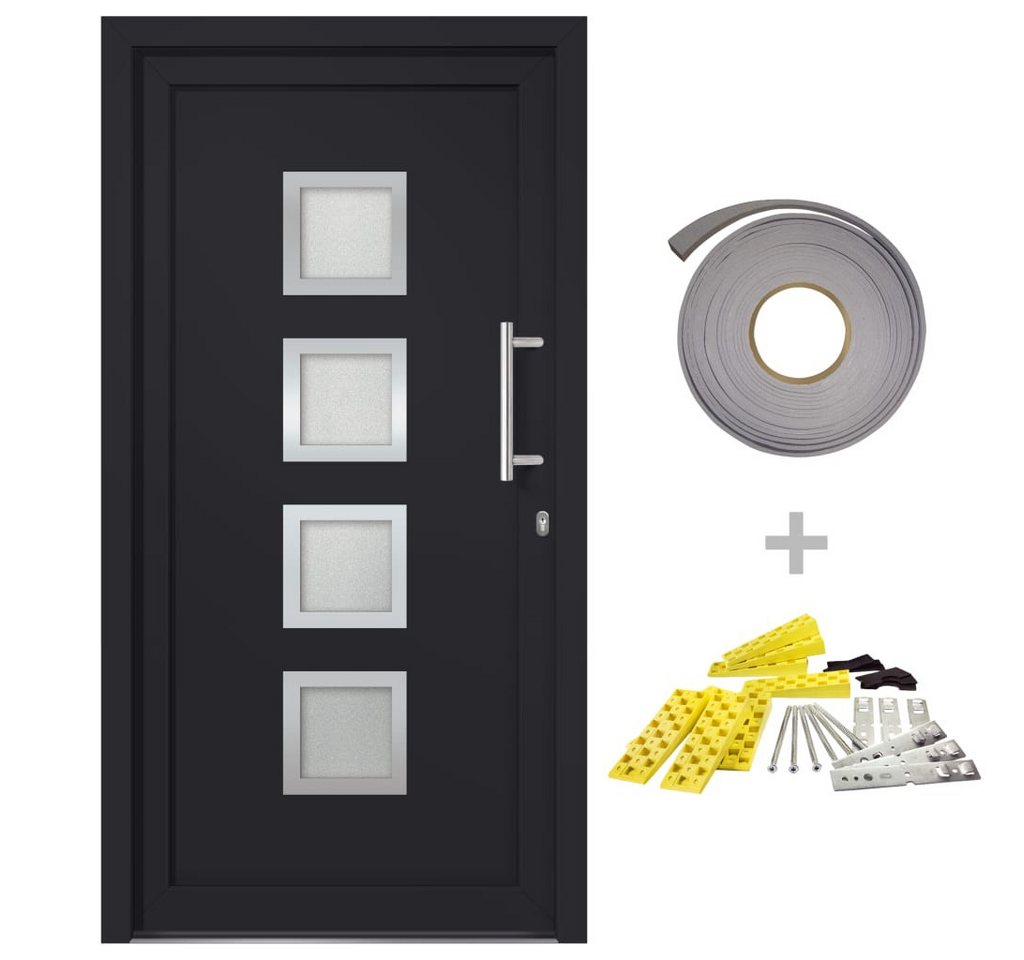 vidaXL Haustür Haustür Anthrazit 108x208 cm EIngangstür Außentür Glas-Element Rechtsh vidaXL Haustür Haustür Anthrazit 108x208 cm EIngangstür Außentür Glas-Element Rechtsh von vidaXL
