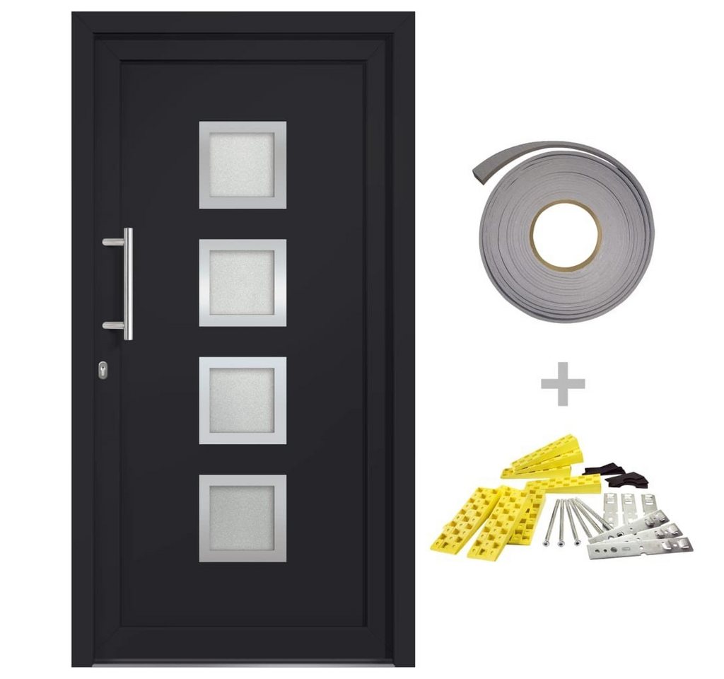 vidaXL Haustür Haustür Anthrazit 98x190 cm Eingangstür Außentür Glas-Element Linkshän vidaXL Haustür Haustür Anthrazit 98x190 cm Eingangstür Außentür Glas-Element Linkshän von vidaXL