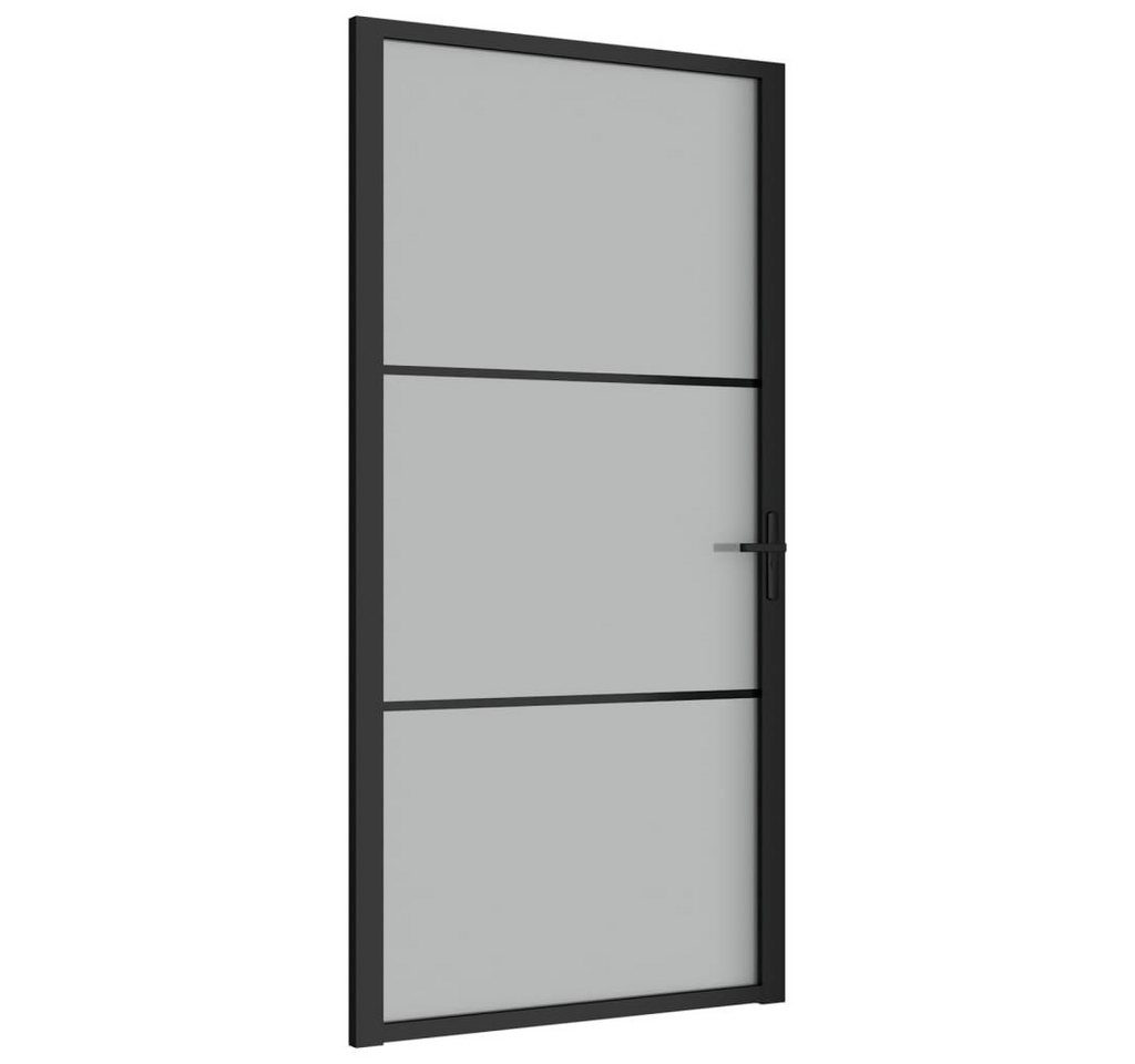vidaXL Zimmertür Innentür 102,5x201,5 cm Schwarz Mattglas und Aluminium Glastür vidaXL Zimmertür Innentür 102,5x201,5 cm Schwarz Mattglas und Aluminium Glastür von vidaXL