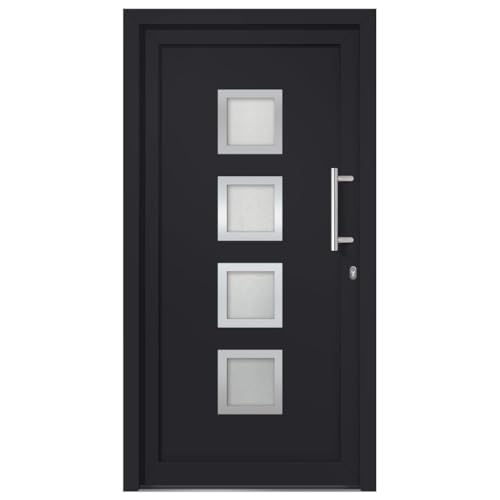 vidaXL Haustür mit Handgriff-Set 3 Schlüssel Montageset Nebeneingangstür Außentür Kellertür Eingangstür Wohnungstür Tür Anthrazit 108x200cm vidaXL Haustür mit Handgriff-Set 3 Schlüssel Montageset Nebeneingangstür Außentür Kellertür Eingangstür Wohnungstür Tür Anthrazit 108x200cm von vidaXL