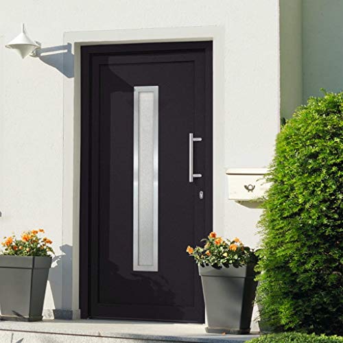 vidaXL Haustür mit Handgriff-Set Montageset 3 Schlüssel Nebeneingangstür Eingangstür Kellertür Außentür Wohnungstür Tür Anthrazit 88x200cm vidaXL Haustür mit Handgriff-Set Montageset 3 Schlüssel Nebeneingangstür Eingangstür Kellertür Außentür Wohnungstür Tür Anthrazit 88x200cm von vidaXL