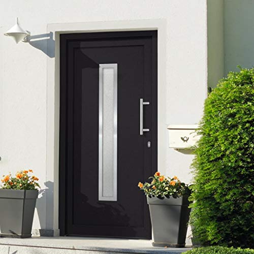vidaXL Haustür mit Handgriff-Set Montageset 3 Schlüssel Nebeneingangstür Eingangstür Kellertür Außentür Wohnungstür Tür Anthrazit 98x208cm vidaXL Haustür mit Handgriff-Set Montageset 3 Schlüssel Nebeneingangstür Eingangstür Kellertür Außentür Wohnungstür Tür Anthrazit 98x208cm von vidaXL