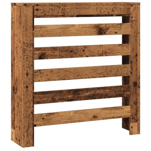 vidaXL Heizkörperverkleidung, Heizungsverkleidung Modernes Latten-Design, Heizkörperabdeckung für Wohnzimmer, Heizungsabdeckung, Altholz-Optik 78x20x82cm Holzwerkstoff von vidaXL