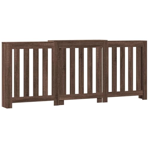 vidaXL Heizkörperverkleidung, Heizungsverkleidung Modernes Latten-Design, Heizkörperabdeckung für Wohnzimmer, Heizungsabdeckung, Eichen-Optik 205x21,5x83,5cm Holzwerkstoff von vidaXL