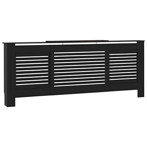 vidaXL Heizkörperverkleidung Lattenrost-Design Heizungsabdeckung Heizungsverkleidung Heizkörperabdeckung Heizung Abdeckung Heizkörper MDF Schwarz 205cm vidaXL Heizkörperverkleidung Lattenrost-Design Heizungsabdeckung Heizungsverkleidung Heizkörperabdeckung Heizung Abdeckung Heizkörper MDF Schwarz 205cm von vidaXL